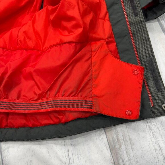 The North Face HYVENT Full Zip Ski Jacket Large Houndstooth Green Mens No Hood - Picture 16 of 16